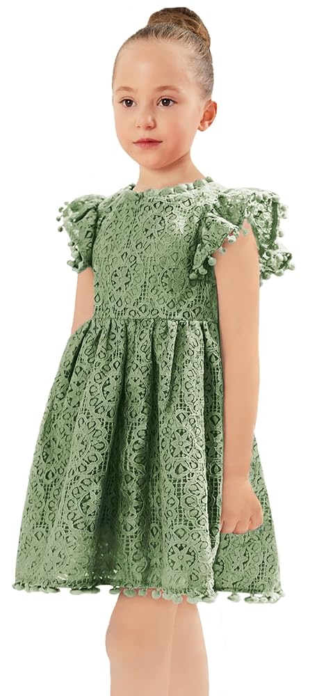 Amazon.com: 2Bunnies Girl Baby Toddler Vintage Lace Pom Pom